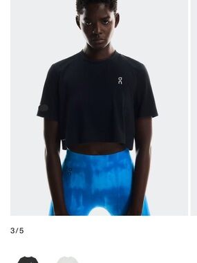 On Running Black Active Crop Tee